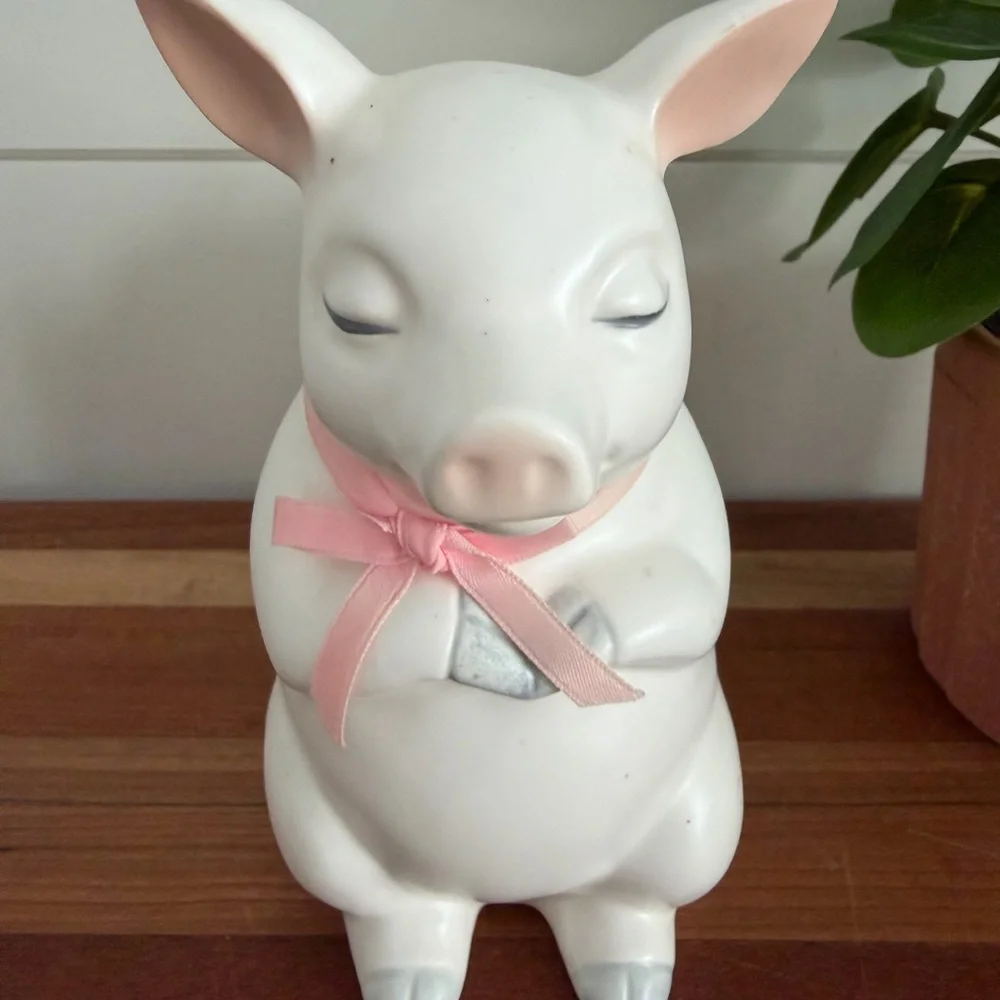 Vintage Lord & Taylor Pig Ceramic Napkin Holder